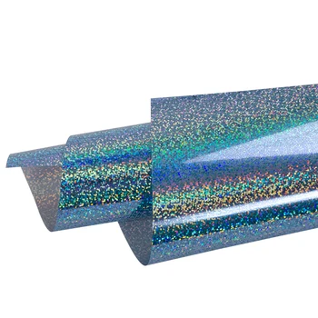 

Sunice 5lots 21cmx29.7cm Sky Blue Holographic Laser Heat Transfer Vinyl Iron-on Sheets Clothing HTV Cutting Plotter DIY T-shirt