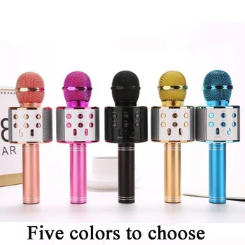 

WS858 bluetooth KTV consender microphone wireless handheld micr Music Player Singing Recorder studio mic
