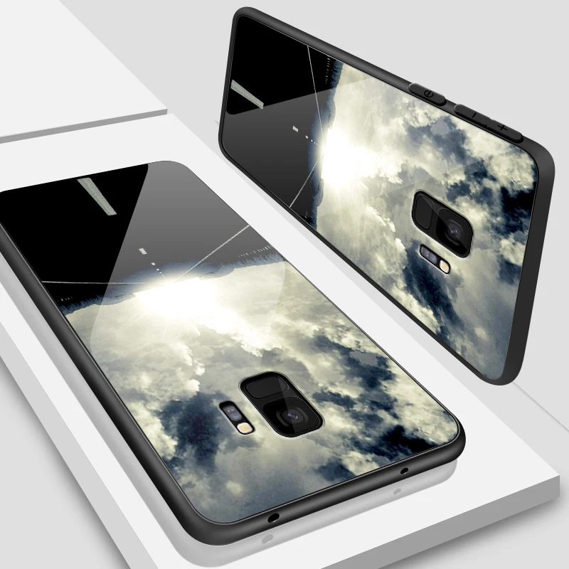 for OnePlus 3T 3 5 6T 5T 6 7 7 Pro Anti Knock Tempered Glass Cover for Samsung Galaxy S9 S8 S10 Plus Printing Fancy Phone Case - Цвет: W359
