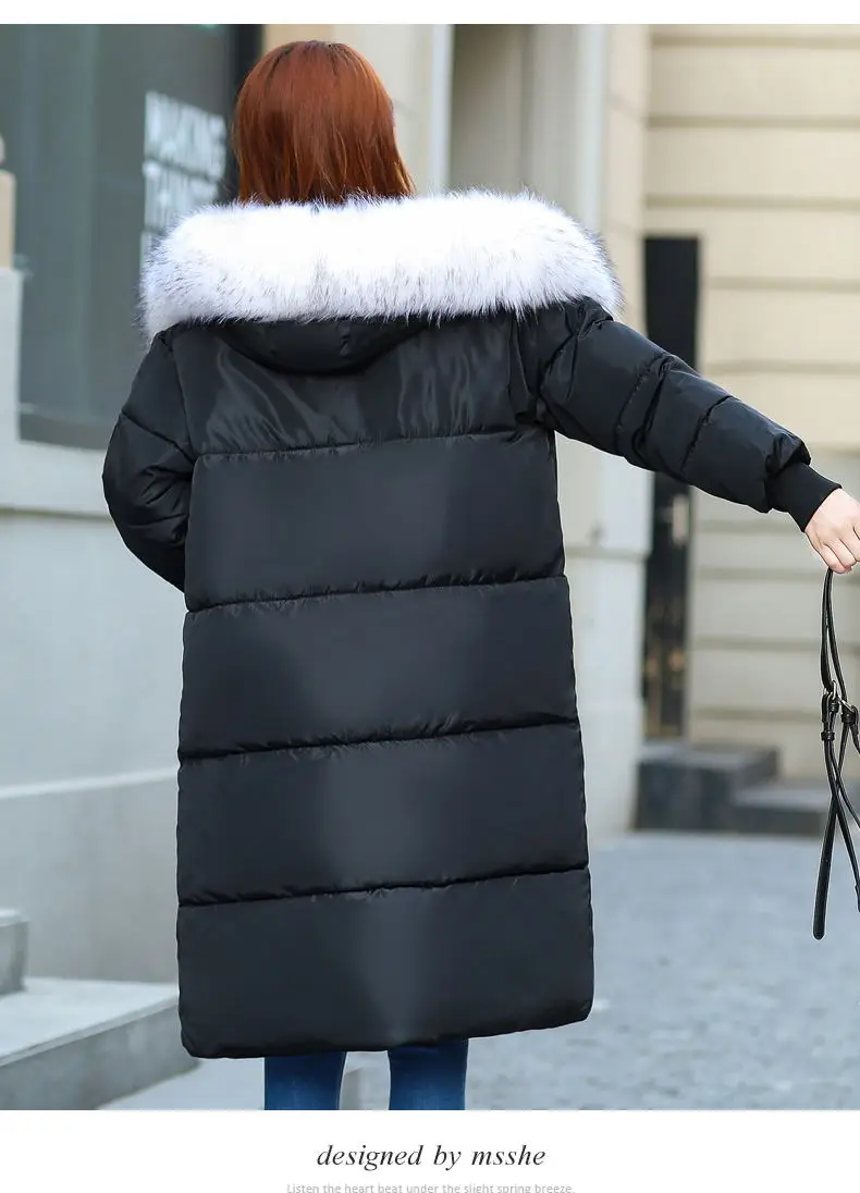 Женское зимнее пальто больших размеров, большой меховой пуховик, женские пальто больших размеров 5XL 6XL 7XL, теплые зимние куртки с капюшоном, женские длинные парки