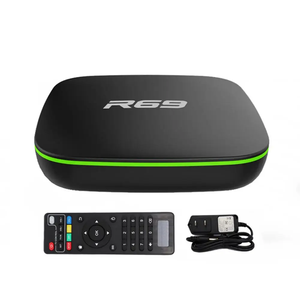 ТВ-приставка R69 Android 7 1 2 ГБ 16 четырехъядерный Amlogic S905W 4 ГГц Wi-Fi 8 Гб | Электроника