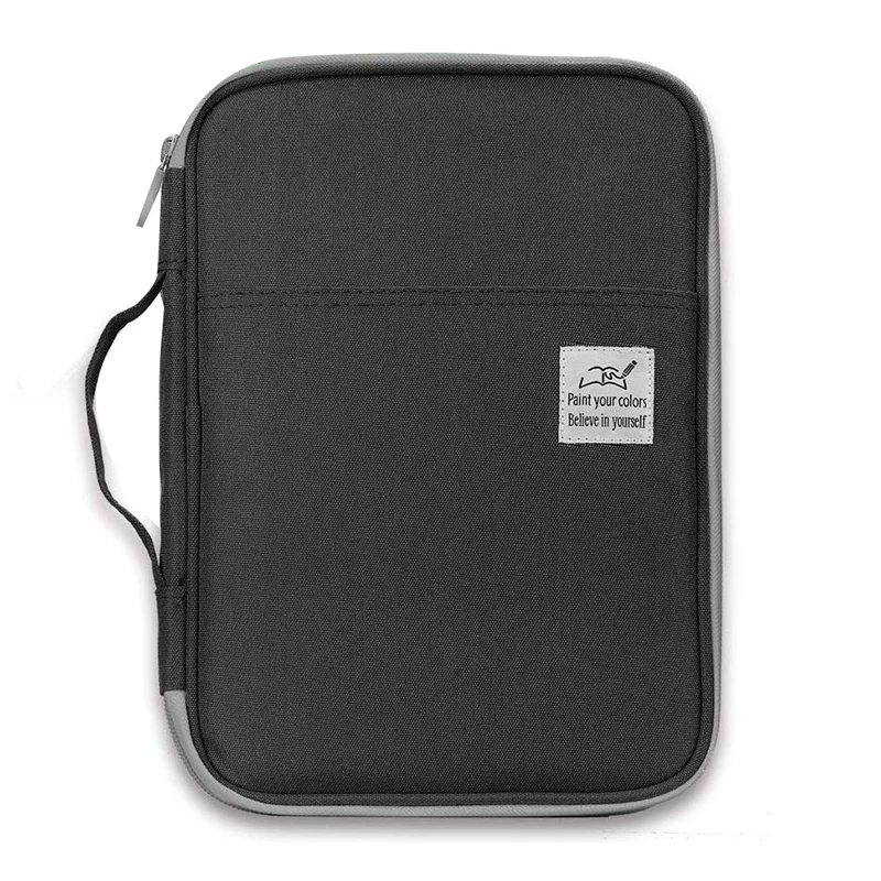 

96 Slots Colored Pencil Case Large Capacity Pencil Holder Pen Organizer Bag for Artist(Black)