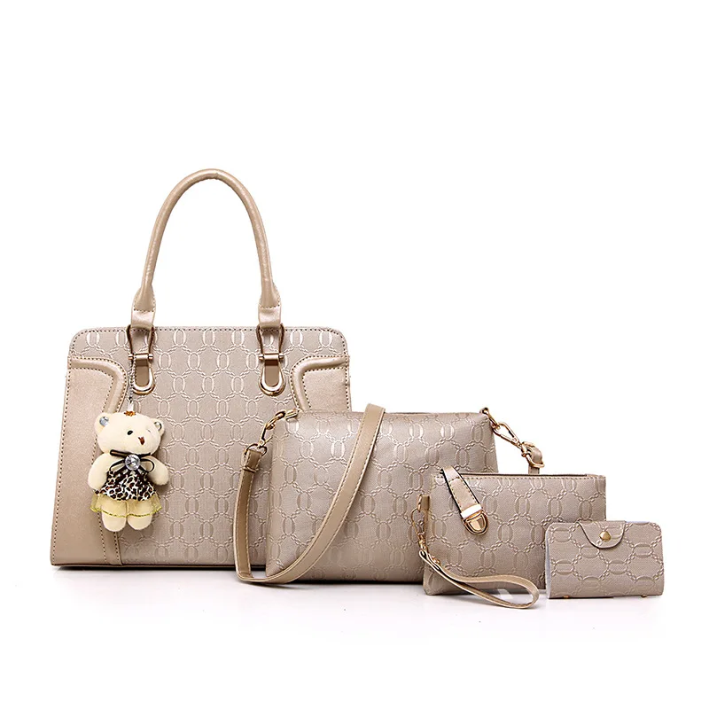 

WOMEN'S Bag Embossed Different Size Bags Four-piece Set 2018 New Style Fashion Different Size Bags Three-piece Set Large Bag One