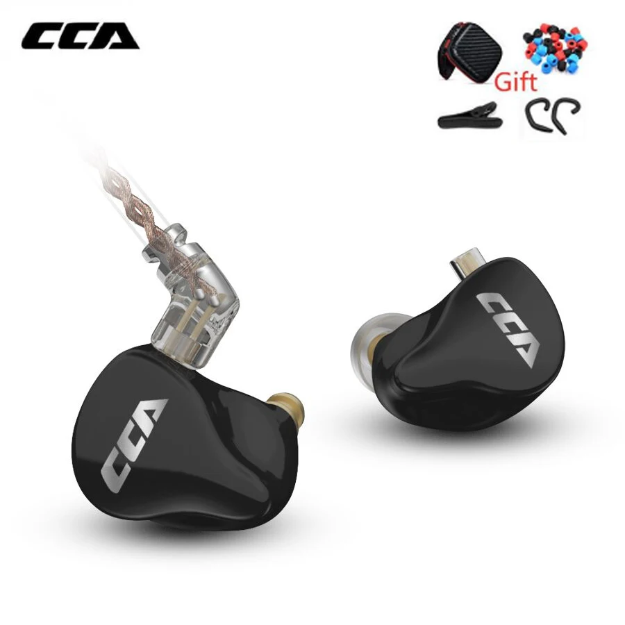 CCA CA16 7BA + 1DD гибридные драйверы в ухо наушники с 2PIN кабелем HIFI для мониторинга KZ ZSN