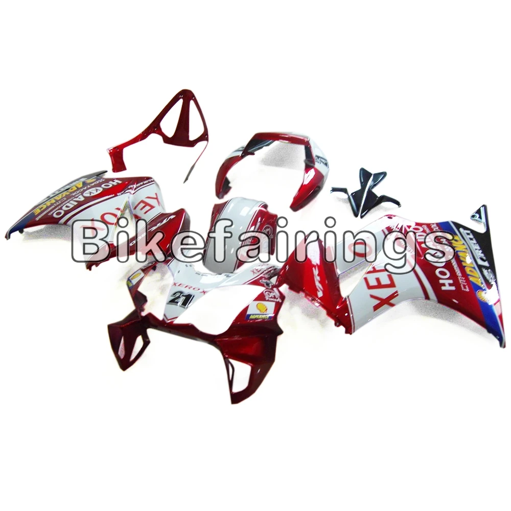 Мотоцикл Обтекатели для Honda VFR800 2002 03 04 05 06 07 08 09 10 2011 2012 Пластик кузов комплект темно-красный и белый капоты
