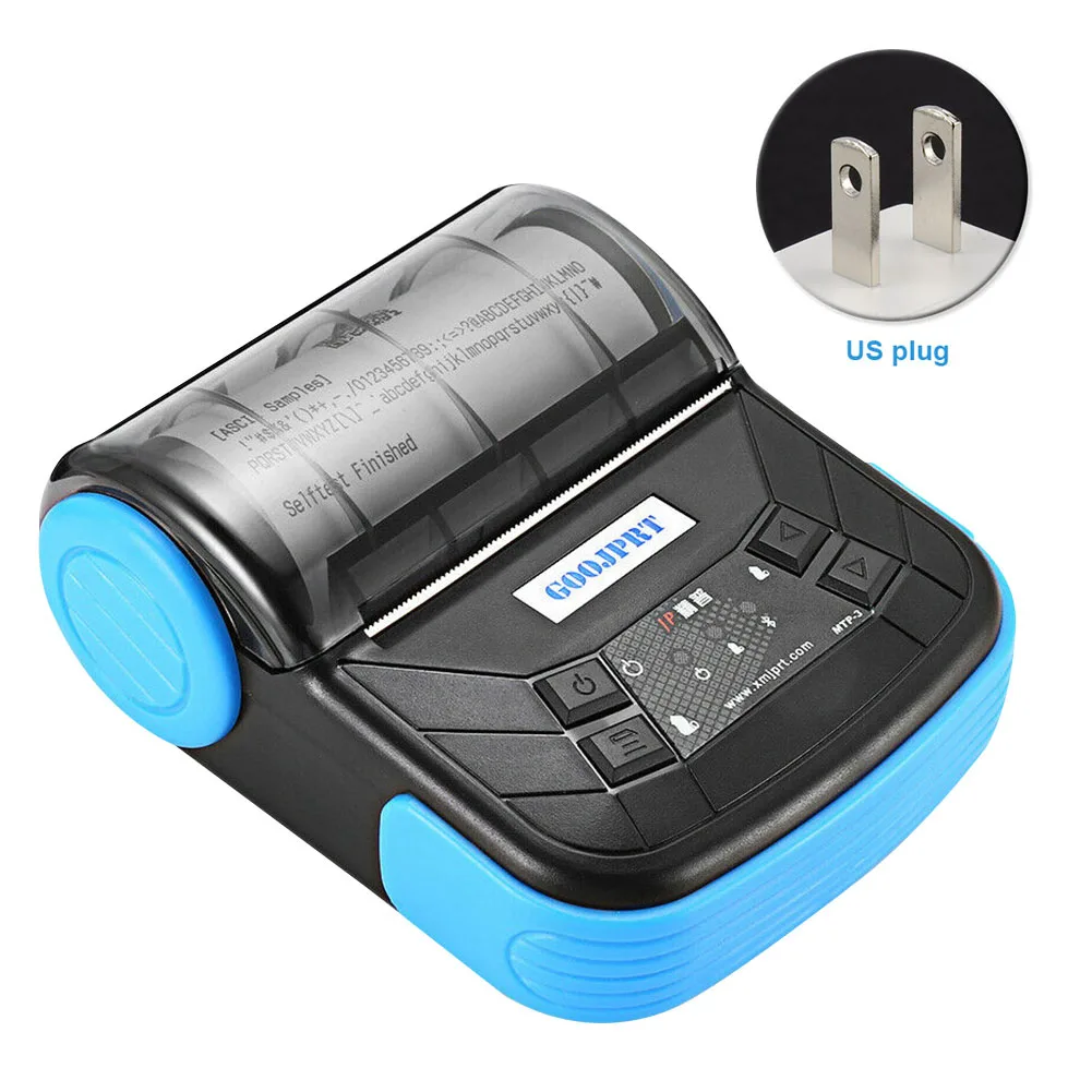 80mm Rechargeable Thermal Printer Shop Low Noise Multifunction Portable IOS Android Easy Operate Convenient Bluetooth Receipt
