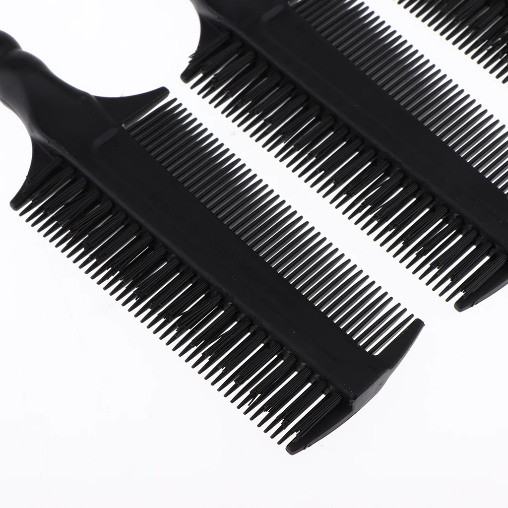 3pcs 2 Type Tooth - 3 Ways Salon Dye Comb Brush Hair Dyeing Tinting Comb Styling Tool Hairdressing