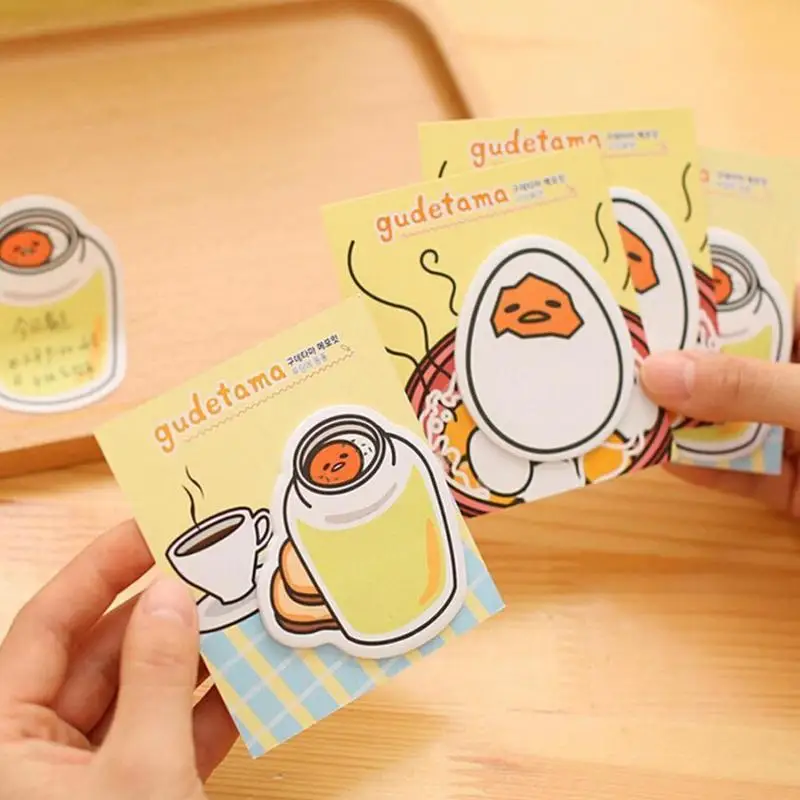 6 упак./лот Новое поступление Gudetama Lazy Egg мини Memo поставить Закладка для книги Pad Papelaria Примечания пост Escolar этикетки школьная K5T9