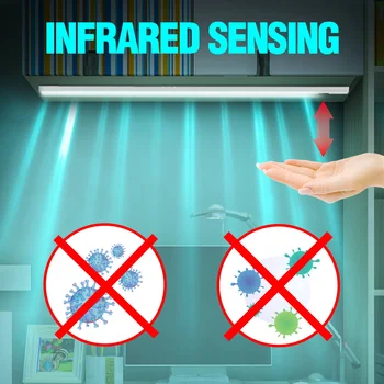 

UVC LED Lamp Sensor Cabinet Light Germicidal Light Disinfection UV Lamp 5V Ultraviolet Sanitizer LED Bactericidal Lamp Amuchina