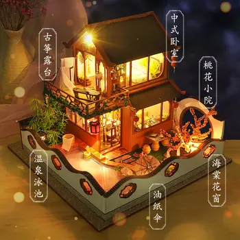 

Diy Villa Chinese Style Creative Handmade Small House Model Toy Birthday Gift Girl