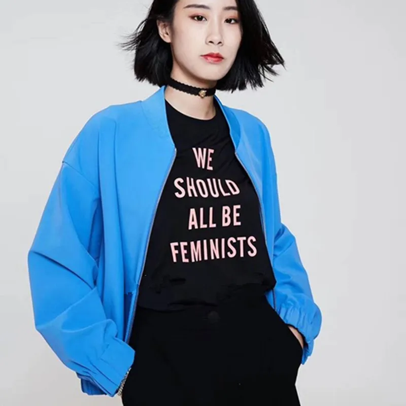 

Jehoash Mary Brand WOMEN'S Dress 2019 Spring And Autumn New Style Versatile Baseball Uniform Loose-Fit Stand Collar Cropped Jack