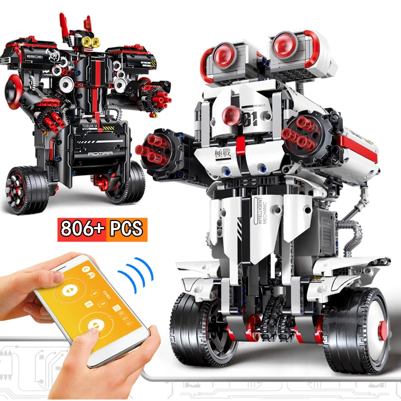 

2020 NEW Technic RC Robot Action figure Building Blocks legoINGlys City Creator Remote Control Robot Weapon Bricks Toys For Boys