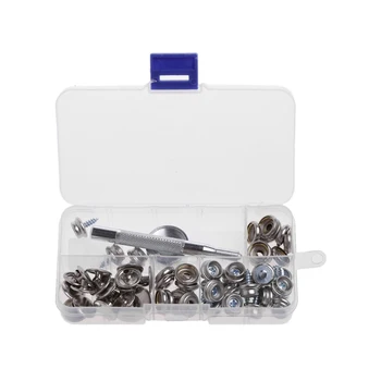 

Decoration Screw Kit Helmets Rivets Stainless Steel 62Pcs Button Sofas