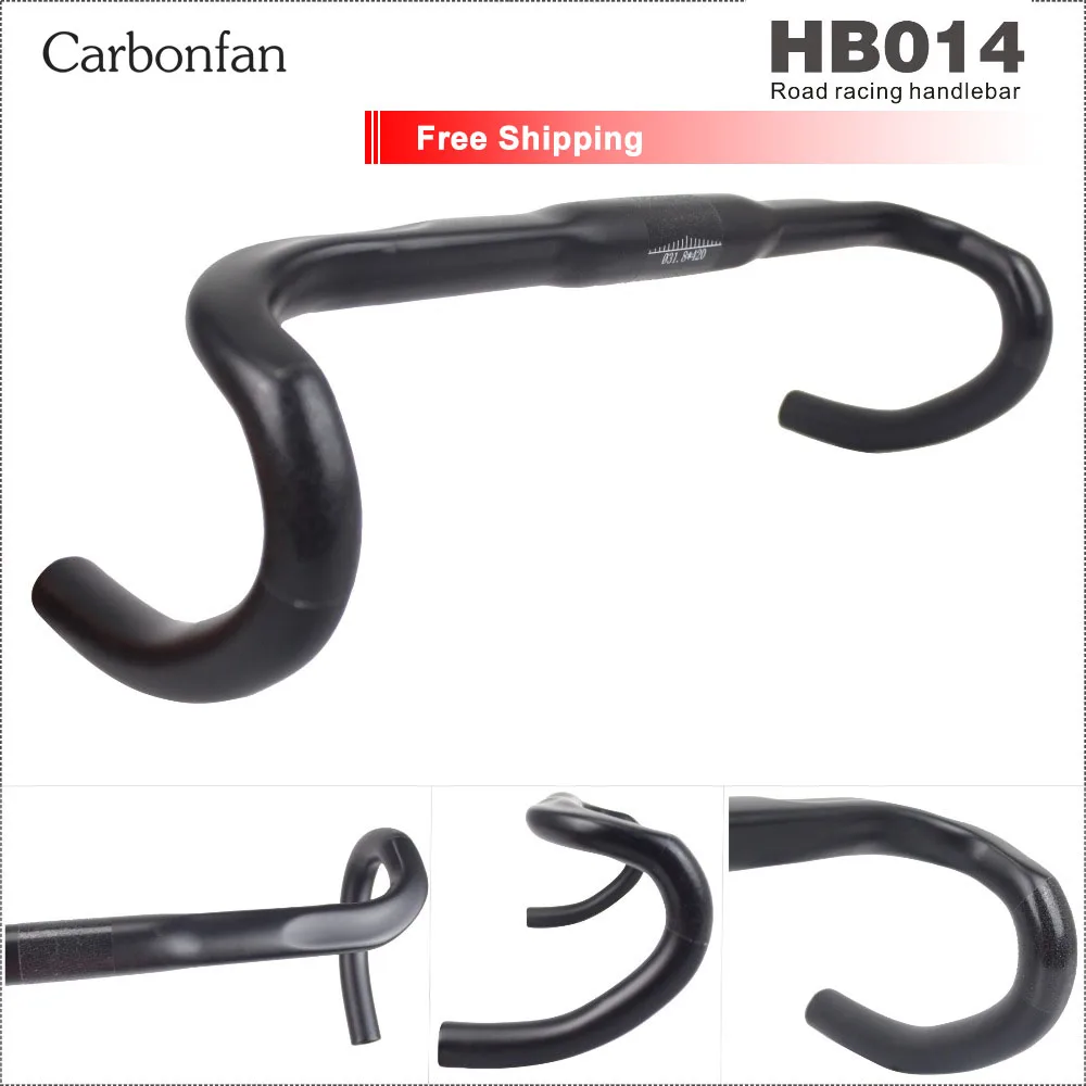 

Carbonfan Full Carbon Road Handlebar 31.8*400/420/440/460mm Compact Road Handlebar Bicycle Handlebar