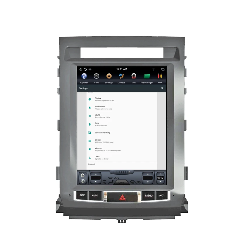Discount NAVITOPIA 12.1" Vertical Screen Tesla Android 7.1 Car GPS Navigation for Toyota Land Cruiser 2008-2015 Car DVD Multimedia Player 10