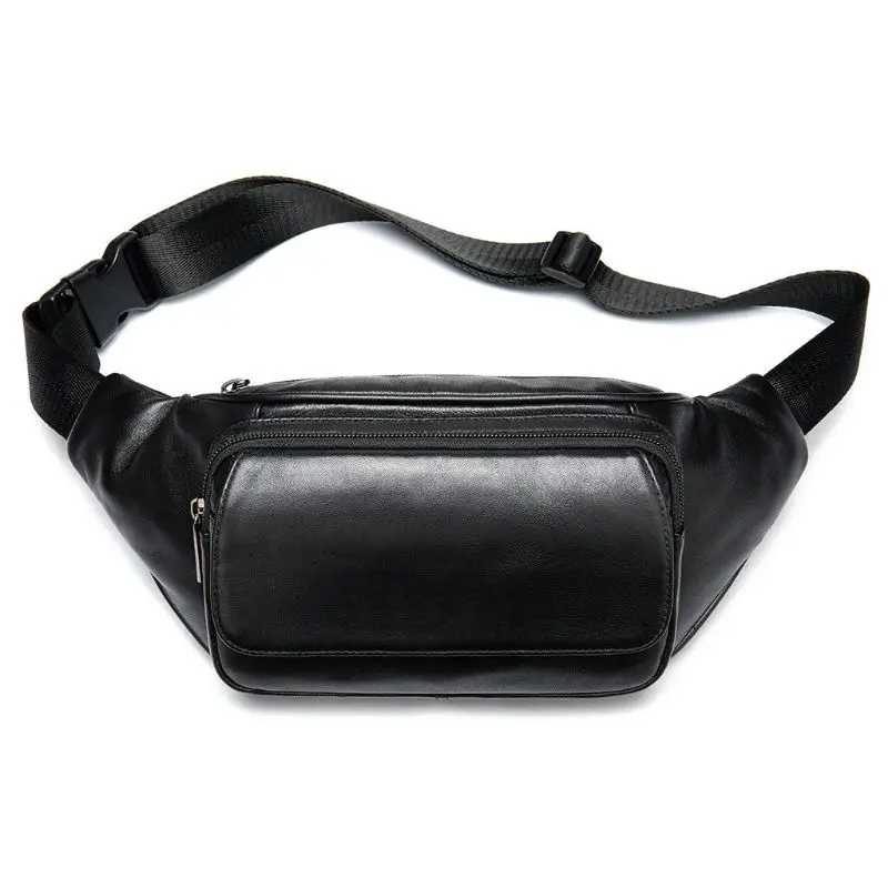 

Men PU Leather Waist Bag Chest Bag Fanny Pack