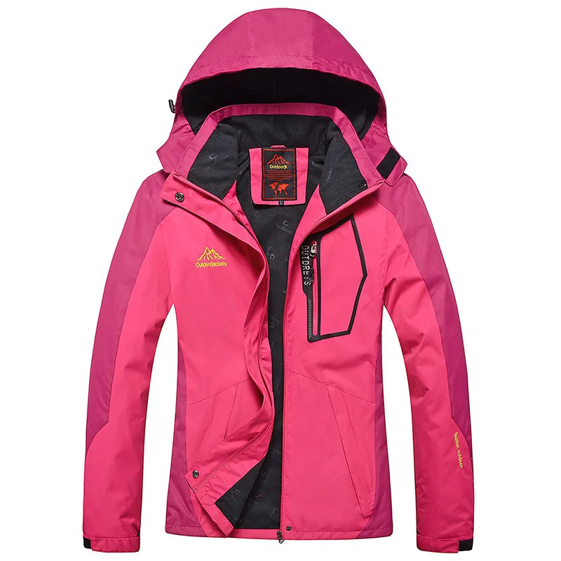 COUPLE'S плащ куртка мужская четыре сезона тонкая женская одежда Спорт на открытом воздухе водонепроницаемый ветровка однослойная куртка - Цвет: Rose Red