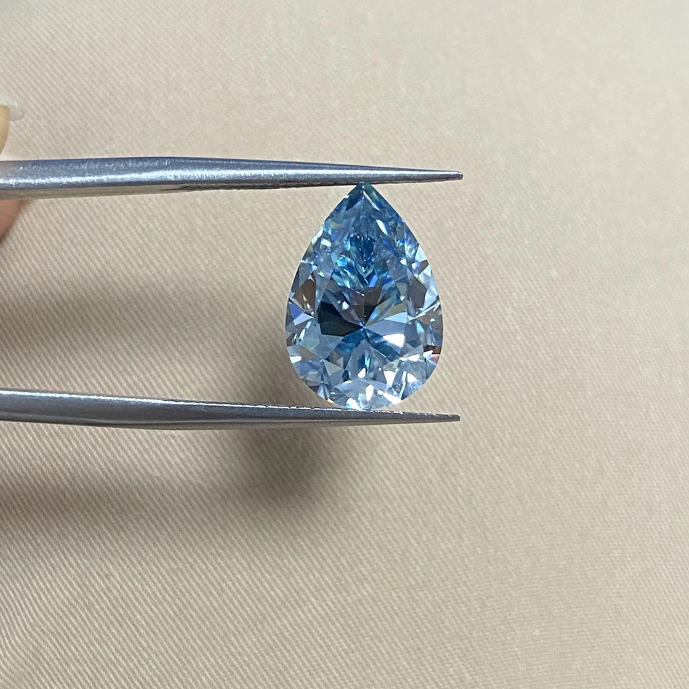 Meisidian New Color Dark Blue 9x13mm 4.2 Carat Water Drop Pear Cut Loose Moissanite Diamond Stone