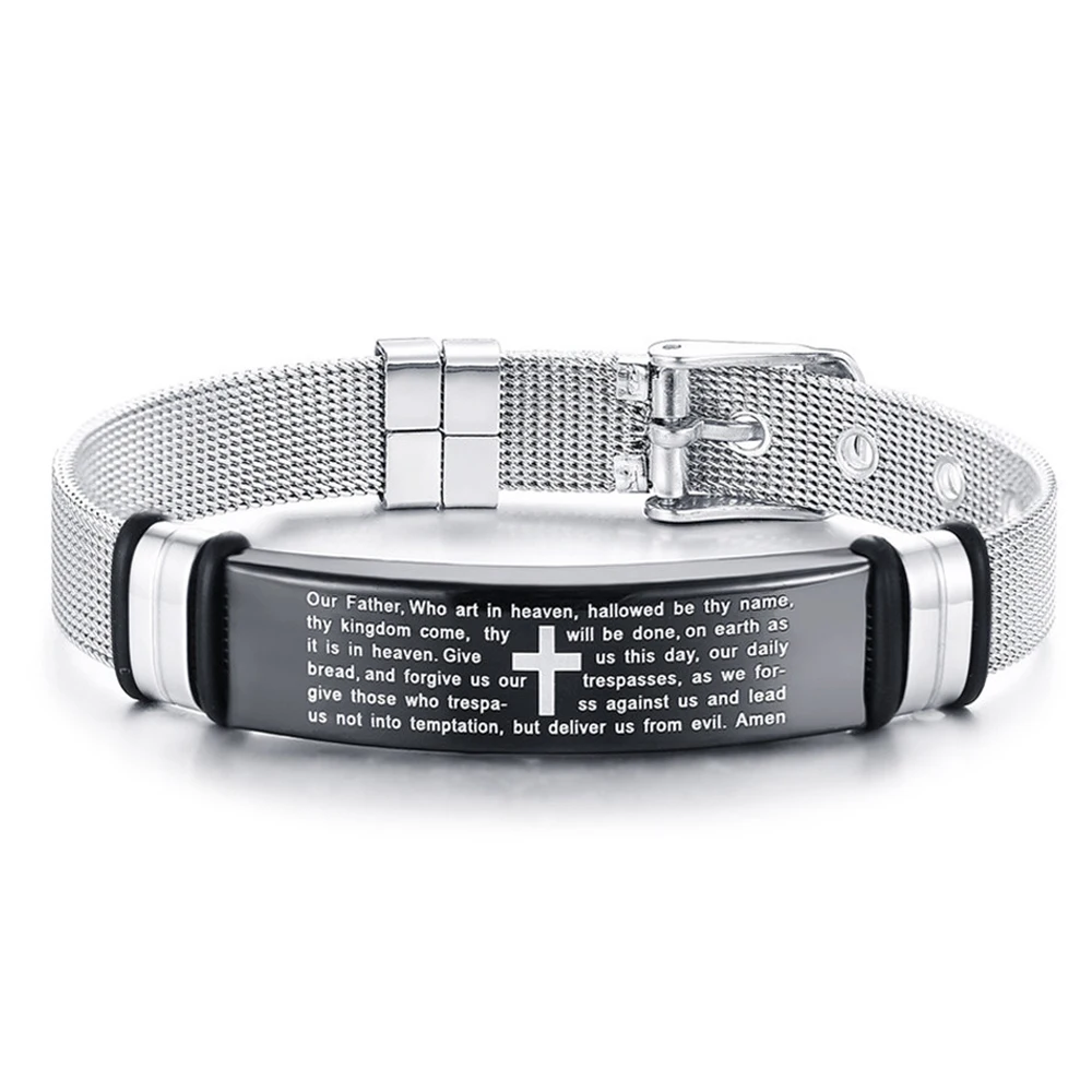 

Mens Bracelets 2019 Fashion Jewelry Titanium Steel Bracelet Male Adjustable ID Bracelet Snap Button Jewelry Anniversary Gifts