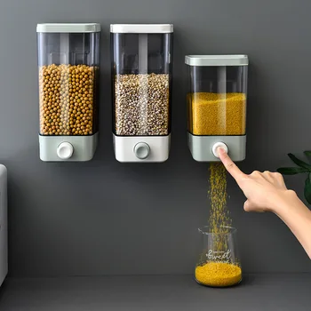 

1000/1500ml ABS Cereal Dispenser Oats Granola Grain Storage Box Dry Food Container Breakfast Organizer Kitchen Accessories