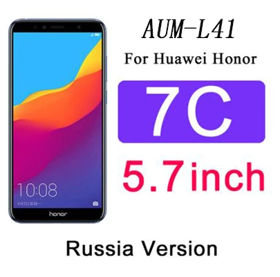 Honor 7C 2 шт закаленное стекло для huawei P8 P9 lite mini plus Honor 7A 7C Pro Взрывозащищенная защитная пленка для экрана - Цвет: Honor 7C