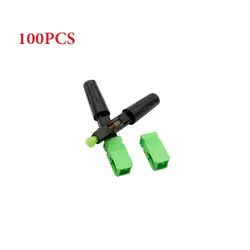 Connecteur Fiber optique monomode rapide FTTH SC/APC, 100 pièces/paquet, montage sur le terrain 