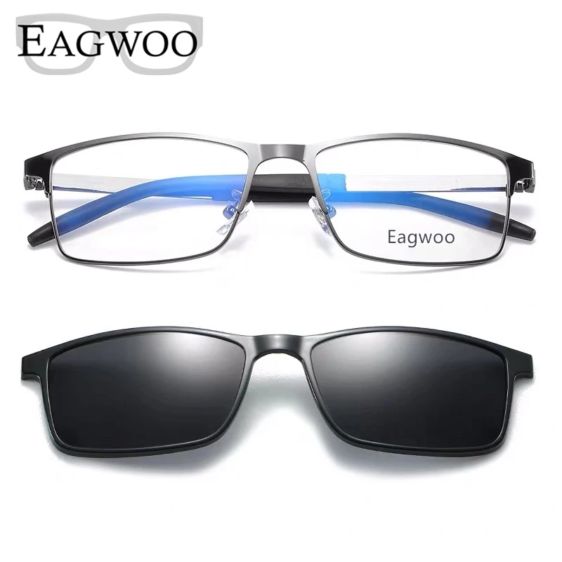 Магнитные очки, полная оправа, оптическая оправа, рецепт, металлический сплав, очки для мужчин, близорукость, очки для глаз, многофункциональные солнцезащитные очки 996