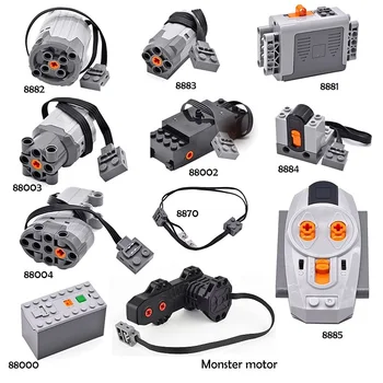 

Blocks Technic Parts Motor Technic Parts Set Servo Motor Technical Train DIY Building Bricks Multi-Function Power Supply