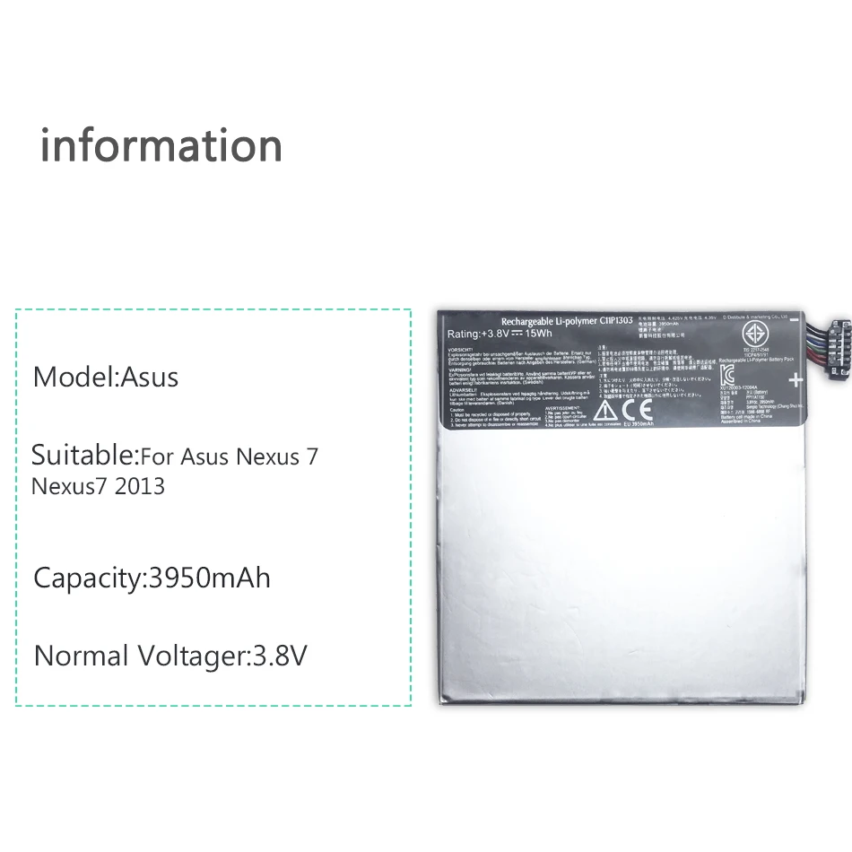 3950 мА/ч, C11P1303 Замена Батарея для Asus Google Nexus " 7 II 2 2nd Gen 2013 ME571 ME57K ME57KL K009 K008 телефон Батарея