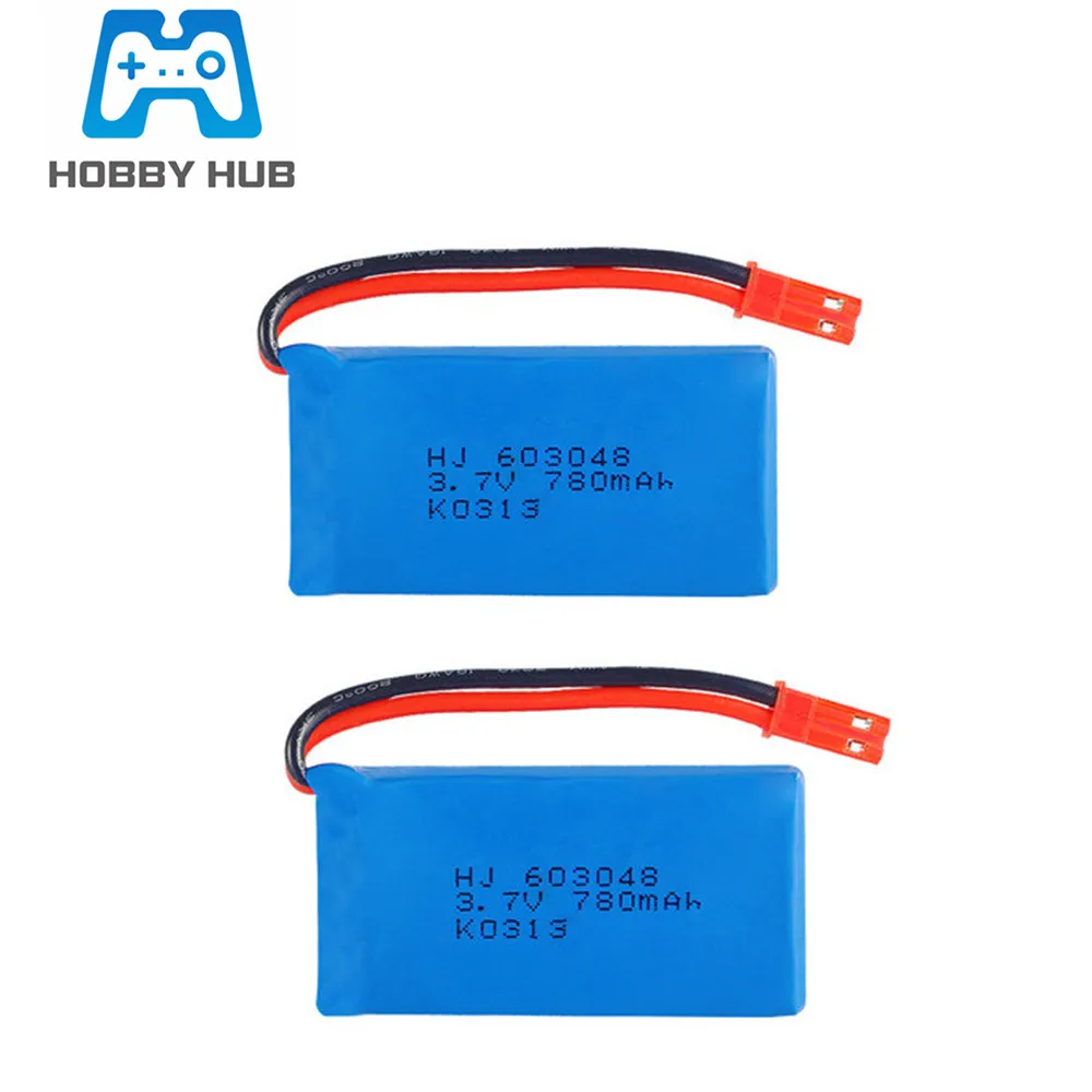 

3.7V 780mAh Lipo Battery For WLtoys V686 V626 V636 quadrocopter Li-po battery 3.7V 730mAH JST plug 603048 battery 2pcs/lot