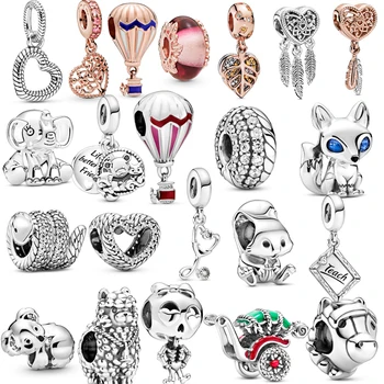 

Hot Animal Series 925 Sterling Silver Horse Squirrel Elephant Llama Snake Fox Charm fit Pandora Bracelet Original Silver Jewelry