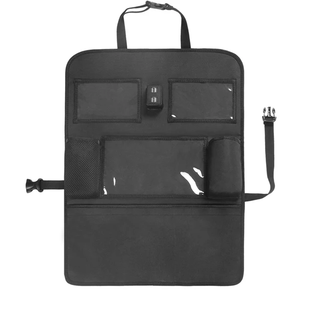 Сумочка для хранения на заднем сиденье автомобиля, органайзер, аксессуары для салона автомобиля, прикроватные, милые, детские, подсолнухи - Название цвета: 6 Pockets 4Usb