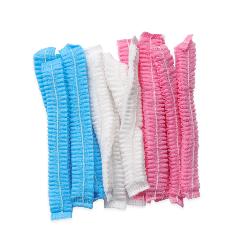 HOT 100 PCS Disposable Caps Shower Clear Waterproof Hat Pleated Anti Dust Hat Women  Bath Bonnet Hair Salon Beauty tools