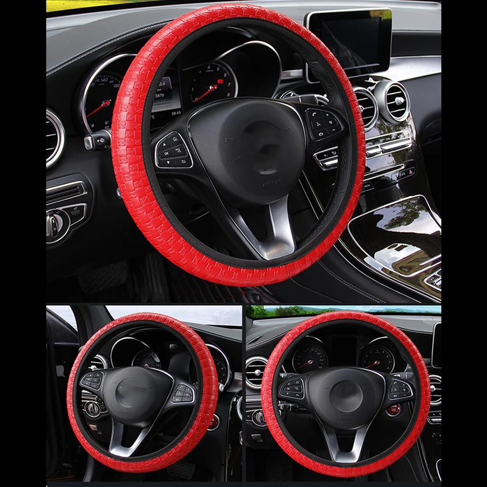 Чехол на руль автомобиля для BMW E92 E53 X3 f25 E34 Audi A6 C6 A5 B7 Q5 C5 Abarth Ford Fiesta Mondeo аксессуары
