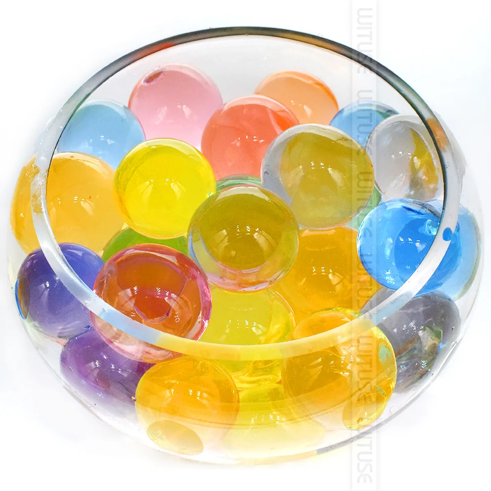 100pcs/lot Crystal soil mud toy soil Big Crystal Soil Mud Hydrogel Gel Kids Children Toy Water Beads Growing Up Orbiz Water Balls Wedding Home Decor