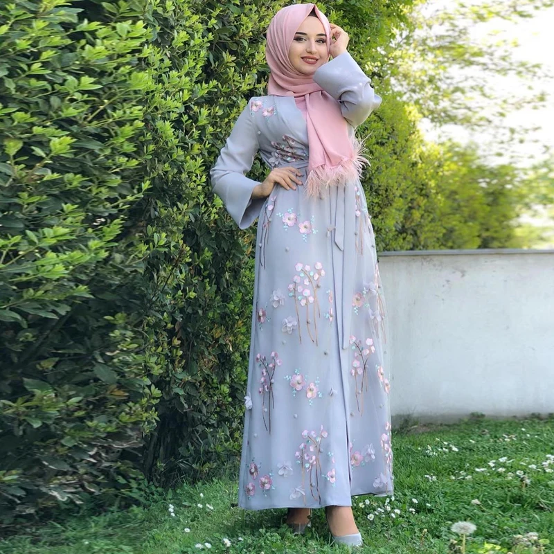 Abaya кимоно мусульманский кардиган женское платье для хиджаба Djelaba|Мусульманская