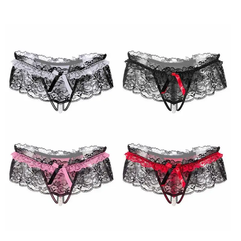 

1 PCS Sexy Panties Lace Women Thongs And G Strings Soft Breathable Lace Pearls Sexy Panties Woman Underpants Lingerie Underwear