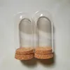 72 x Glass Dome Cover Cloche Bell Jar With Round Cork Base Table Garden Wedding DIY Display Case D5X H10cm 3