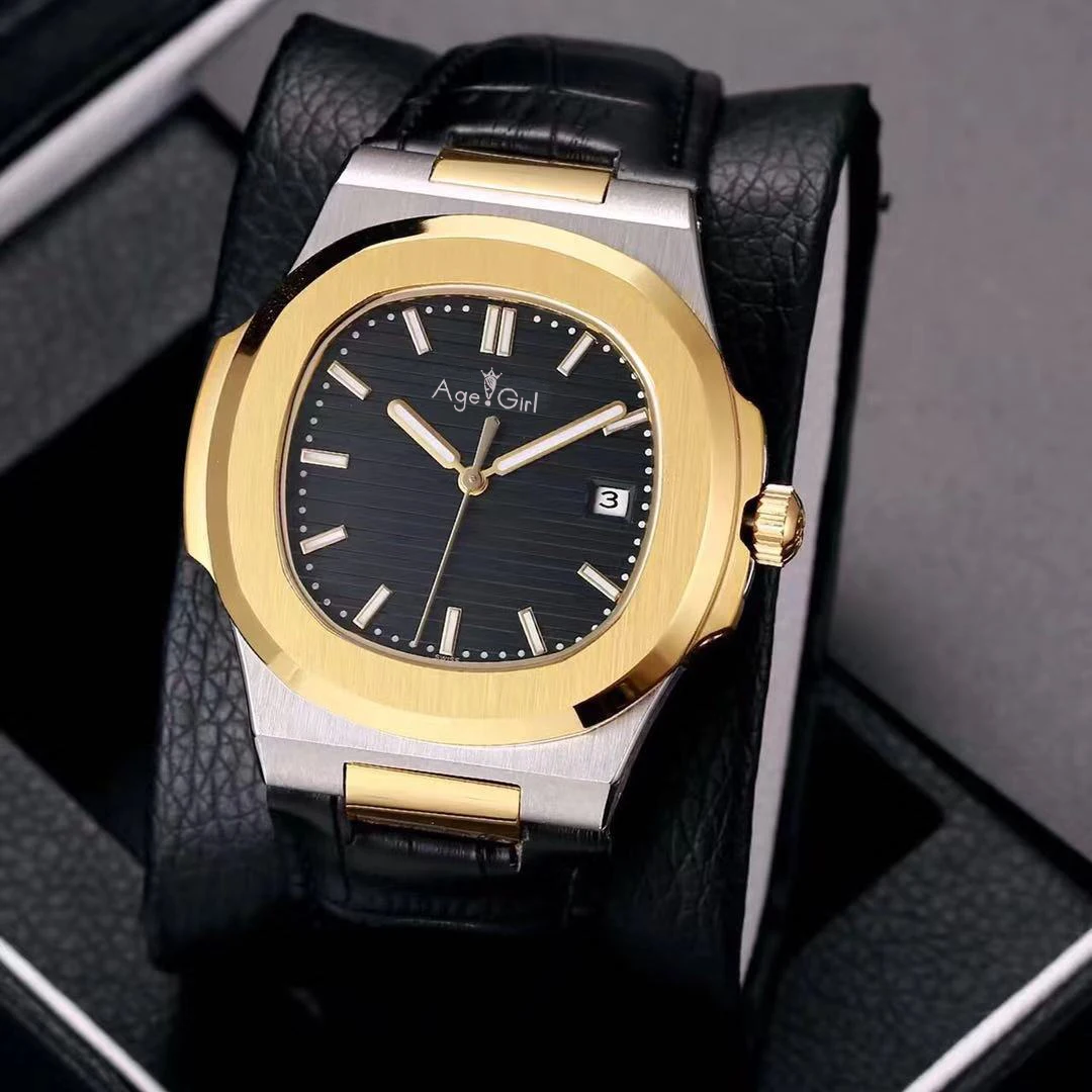 

Luxury Brand New Automatic Mechanical Men Watch Silver Yellow Gold Sapphire Stainless Steel Transparent Black Leather Grey Blue