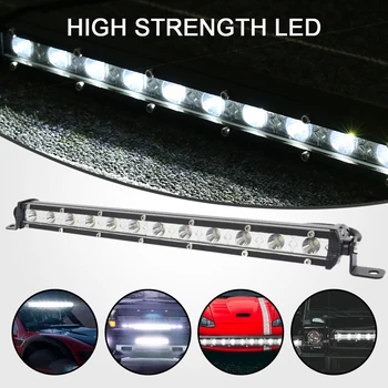 

Slim LED Light Bar Single Row LED Work Light Bar Flood Spot Lights Driving Lamp Off-road Car Truck For SUV ATV DC12-24V