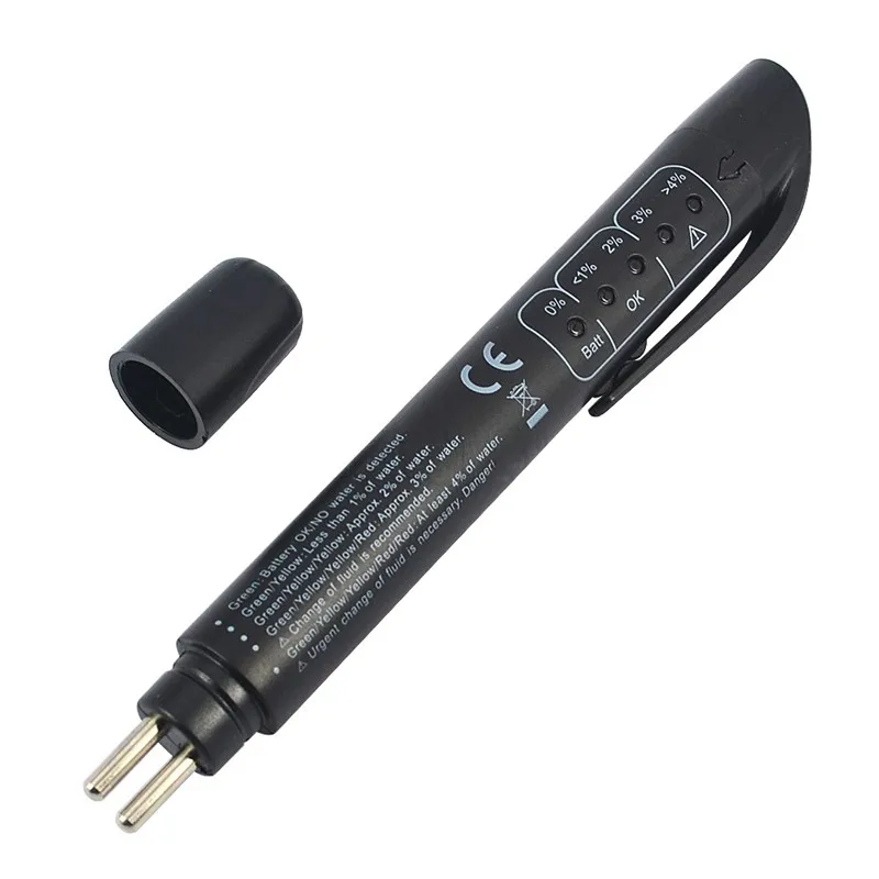 Мини Электронная ручка автомобильный тормозной жидкости тестер уход за автомобилем 5LED дисплей выключение питания автомобильный тормозной детектор масла инструмент для тестирования