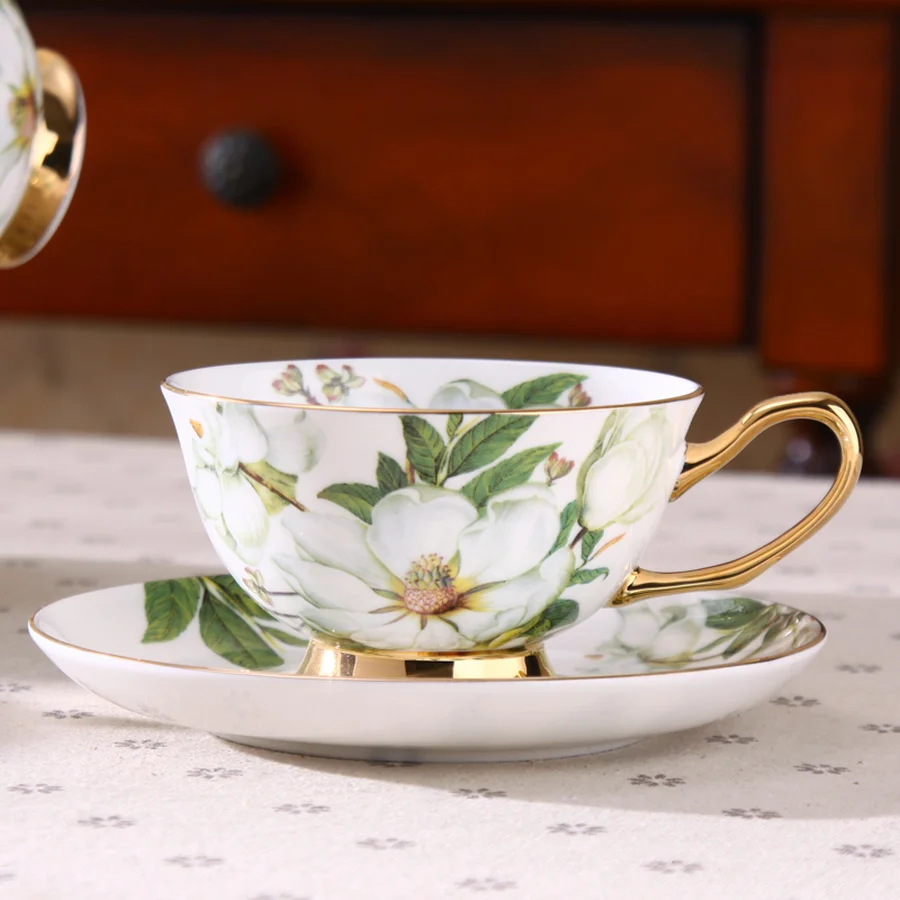 Королевская Классическая фарфоровая чайная чашка из костяного фарфора, наборы, английская Высококачественная чайная чашка и блюдце Xicaras, миниатюрная многоразовая чашка, блюдце E5