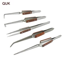 QUK пинцет антистатические инструменты для технического обслуживания из нержавеющей стали промышленный точный пинцет 1 шт. прямая законцовка ремонт ручного инструмента