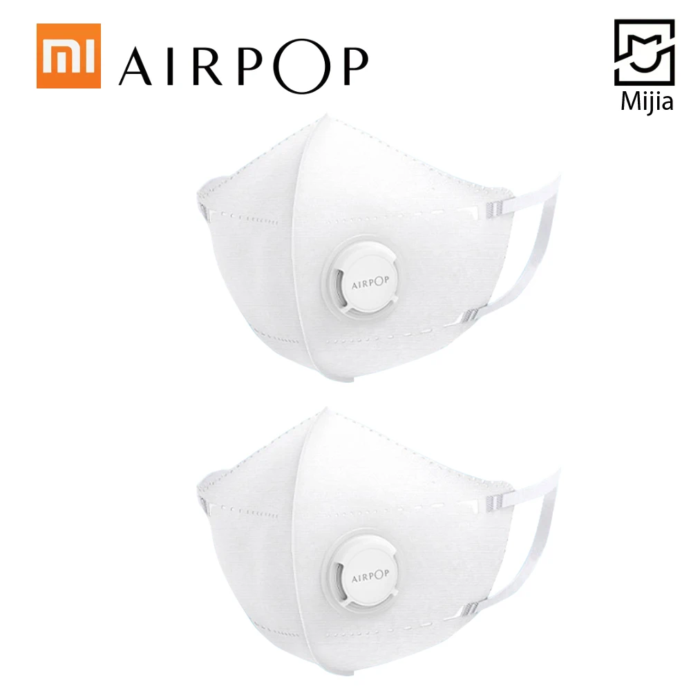 2 шт./лот, Xiaomi Mask Mijia Airpop, портативная, PM2.5, анти-Дымчатая маска, регулируемая, для ушей, удобная, для Xiomi Masks, умный дом