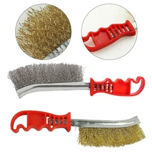 2 шт. инструменты щетка из нержавеющей стали для металла ржавчины ручной из нержавеющей латунной проволоки очистка удаление Сварка Prep мастерская шов горячая распродажа