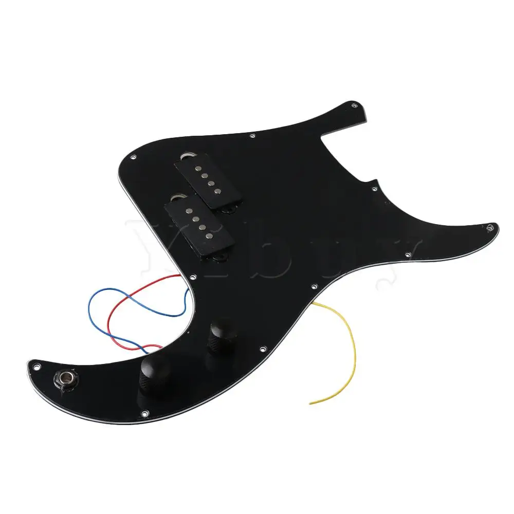 Yibuy Черный Предварительно проводной набор басов для гитары PB|prewired pickguard|for
