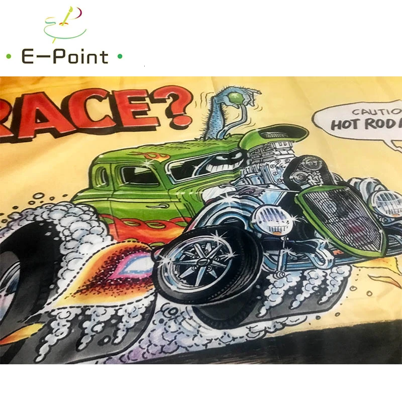 Rat Fink Гоночный флаг 2 фута* 3 фута(60*90 см) 3 фута* 5 футов(90*150 см) размер рождественские украшения для домашнего флага баннер подарки