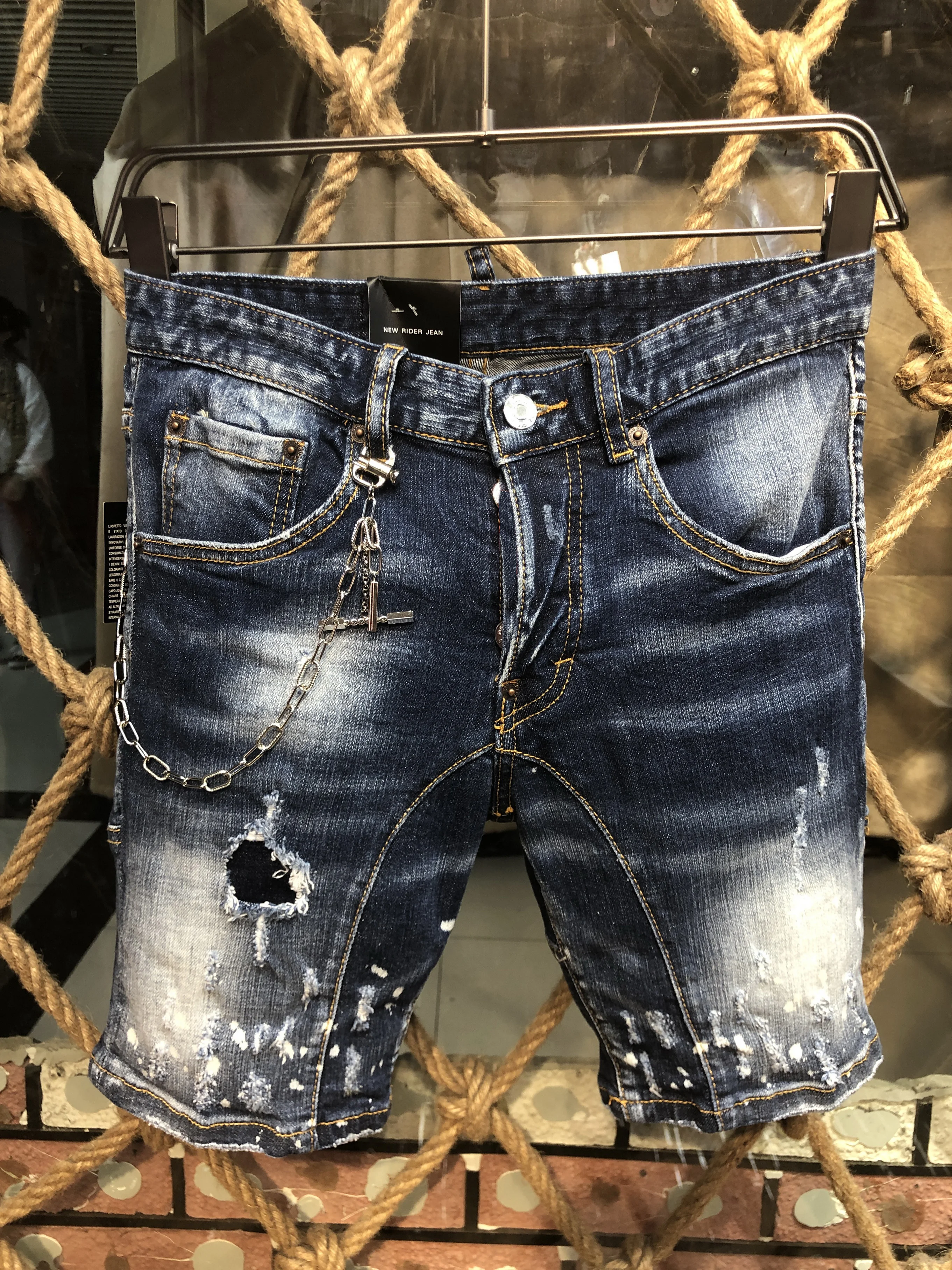 DSENQI новинка мужские джинсы шорты штаны верхняя одежда DSQ A208-1 | Мужская
