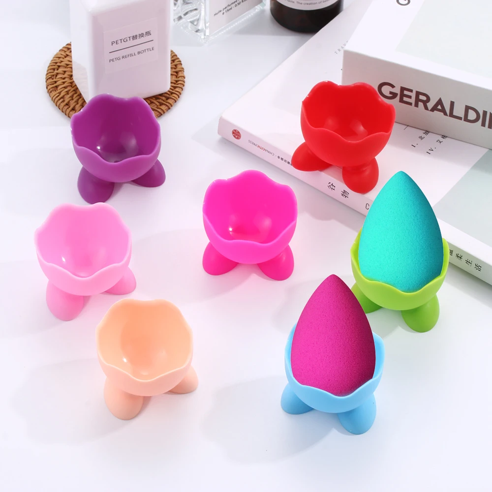 

1PC Silicone Mildew Proof Powder Puff Drying Holder Sponge Display Storage Cosmetic Case Beauty Essentials Makeup Accessories
