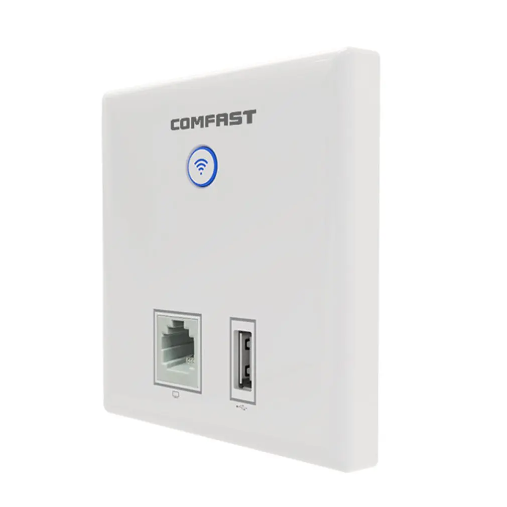 300 м беспроводной Wi-Fi 86 панель AP беспроводное питание по ethernet Источник питания бытовой стеной маршрутизатор умный дом/отель Крытый Wi-Fi